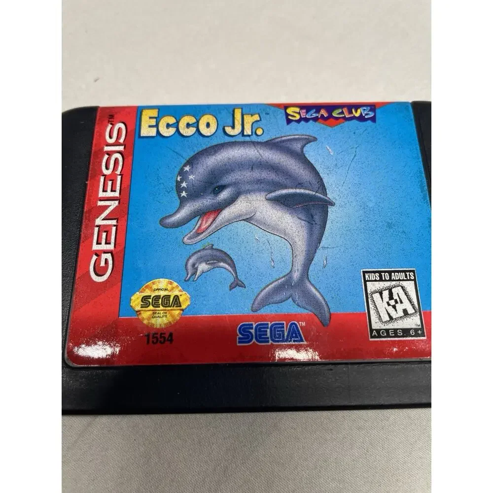 ECCO JR. Authentic (Sega Genesis, 1995) Cartridge Only. Tested & Working!